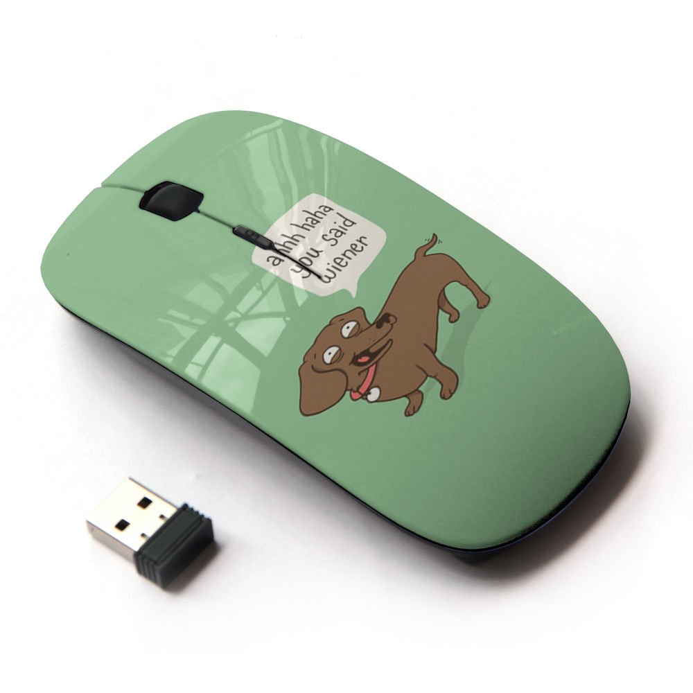 Koolmouse [ Optical 2.4G Wireless Mouse [ Wiener Dog Funny Quote Dog Dachshund Art ]