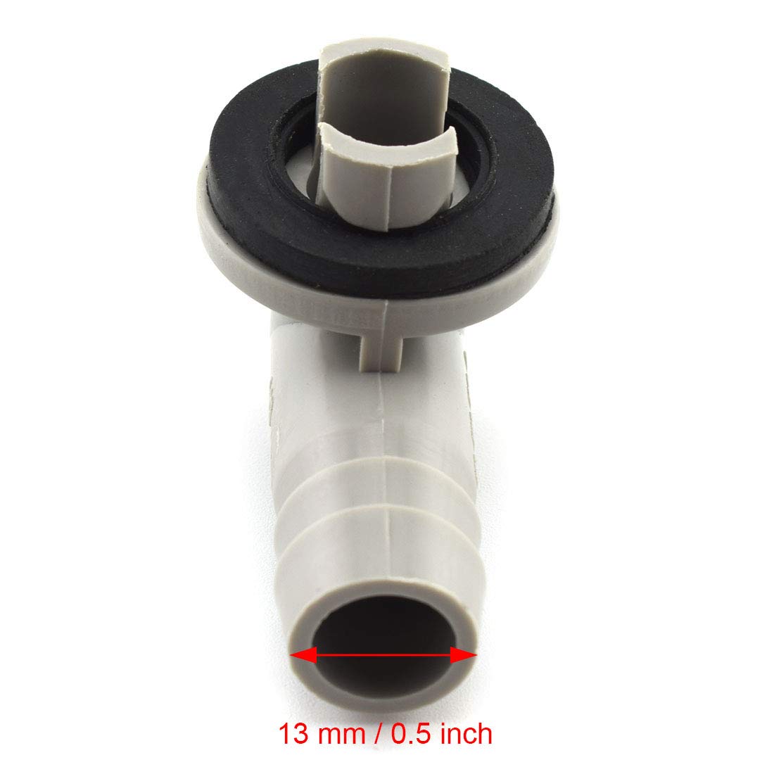 Sdtc Tech Air Conditioner Ac Drain Hose Elbow Connector Fitting Condensate Draining Adapter Part With Rubber Ring, 3/5 Inch(15Mm