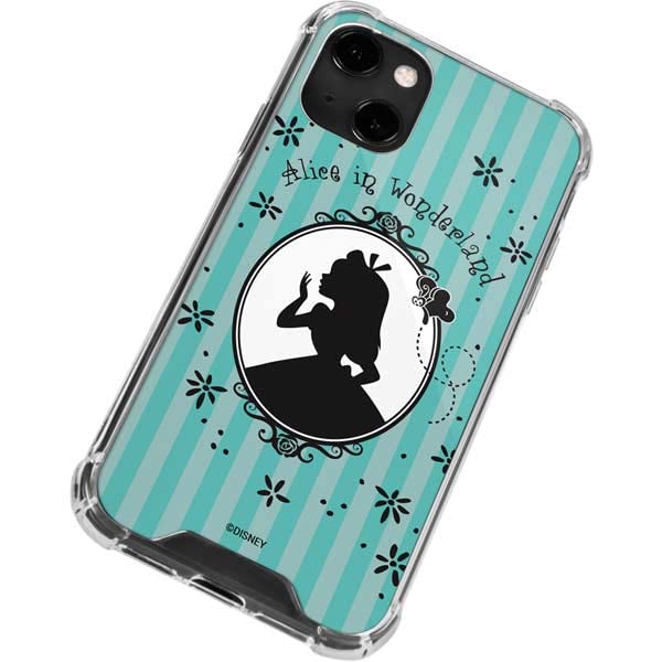 Skinit Clear Phone Case Compatible With Iphone 13   Officially Licensed Disney Alice In The Mirror Design