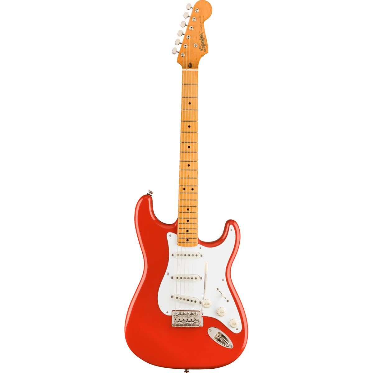 Squier Classic Vibe 50s Stratocaster Electric Guitar, with 2-Year Warranty, Fiesta Red, Maple Fingerboard