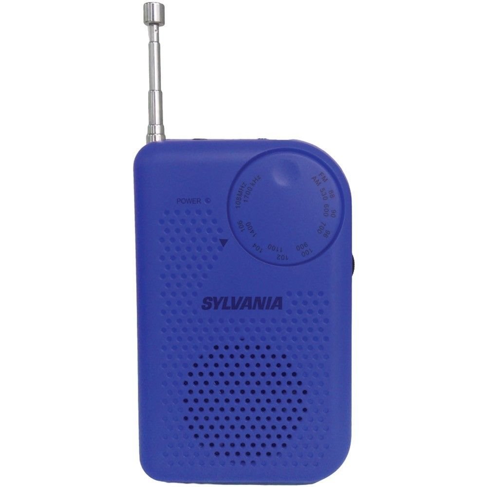 Portable Am/Fm Pocket Radio With Built In Speaker, Blue