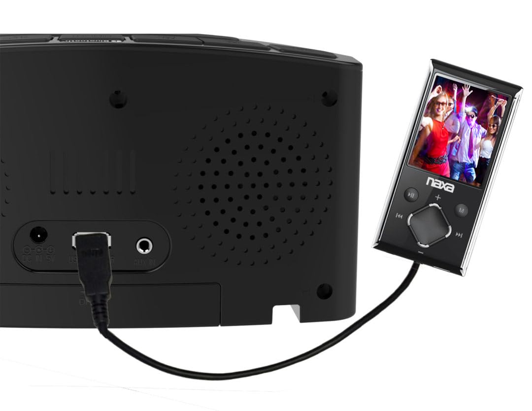 Naxa Nrc 181 Bluetooth Easy Read Dual Alarm Clock With Daily Repeat