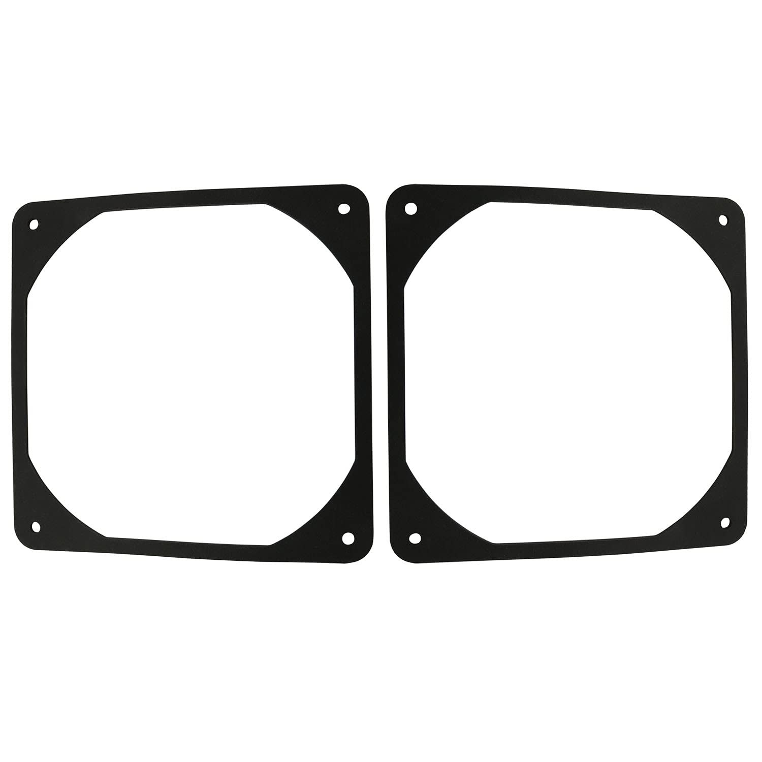 Zyamy 2Pcs 120Mm Black Antivibration Rubber Fan Gasket 120 X 120 Mm 12Cm Shock Absorption Pad For Computer Pc Case, Black