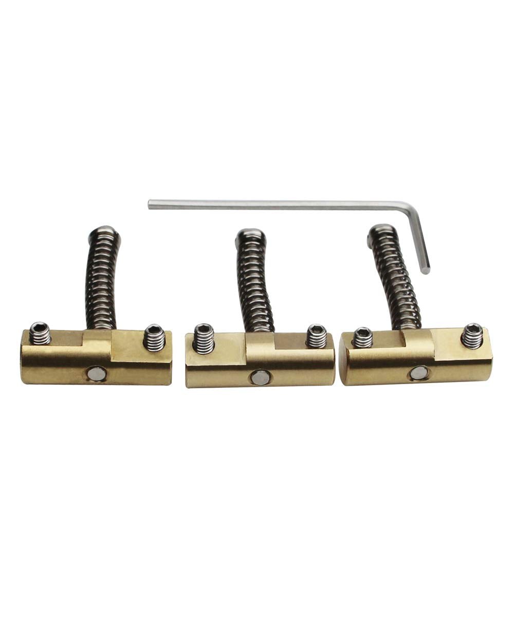 Guyker Brass Compensated Bridge Saddles Set Of 3 10.8Mm Barrel In Tune Bridge Saddle With Wrench Compatible With Vintage Style T