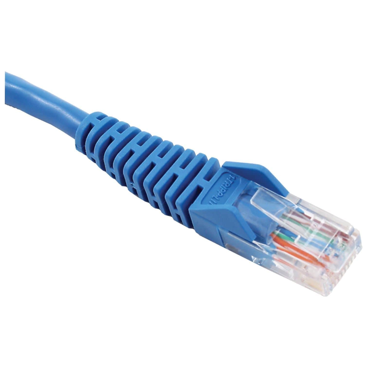Tripp Lite Cat5e 350MHz Snagless Molded Patch Cable (RJ45 M/M) - Blue, 14-ft.(N001-014-BL)