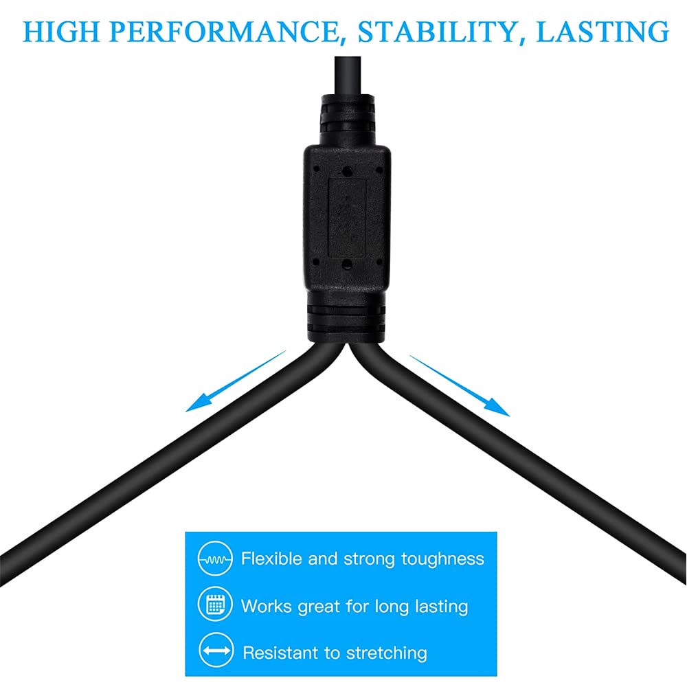 (5Ft / 1 Pack) 1 Male To 2 Female Xlr Y Splitter Micrphone Cable5Ft, 3Pin Xlr Male To Dual Xlr Female Y Splitter Balanced Mic Au