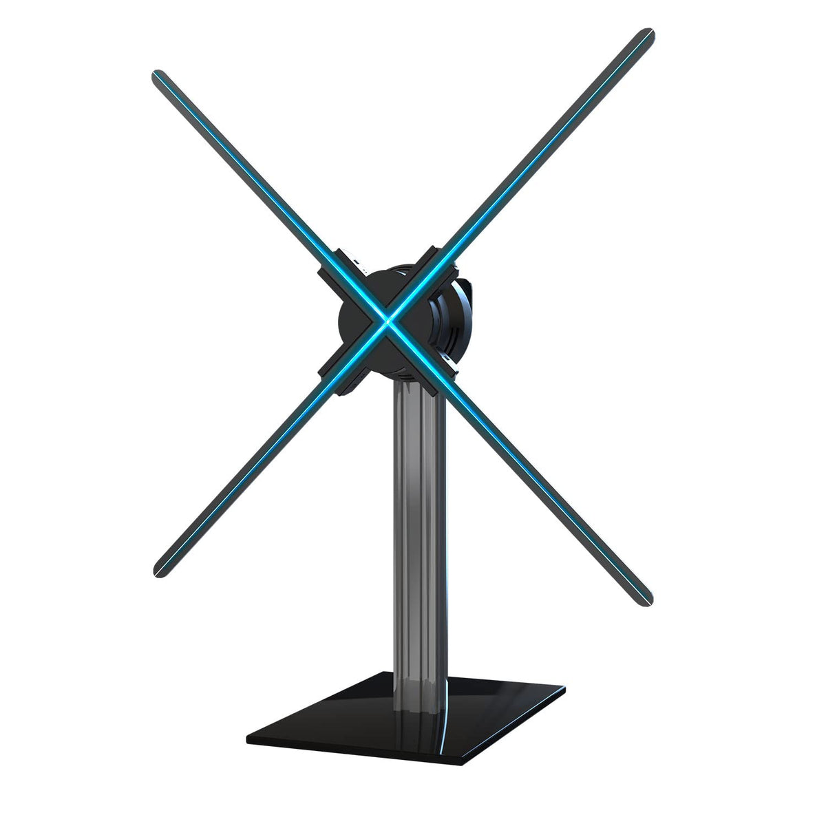 Missyou 3D Hologram Fan Desktop Stand With Tempered Glass Base And Aluminum Alloy Frame, Suitable For 27.5'' Or Smaller Fans(Des