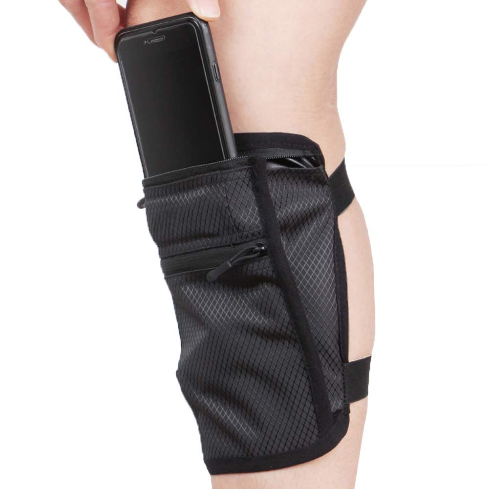 Ailzos Cell Phone Calf/Leg Band Holster For Riders And Hikers, Non Slip Band Smartphone Holder For All Phones With Adjustable St