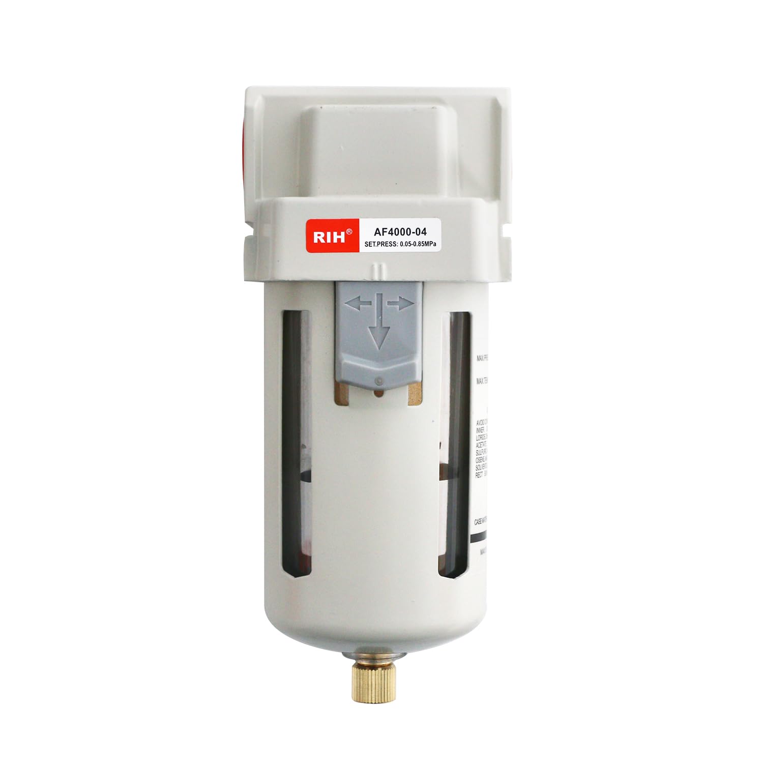 Rih 1/2'' Npt Air Dryer For Compressor, Air Compressor Water Separator,Air Compressor Filter,Af4000-04 Manual Drain,5 Micron Bra