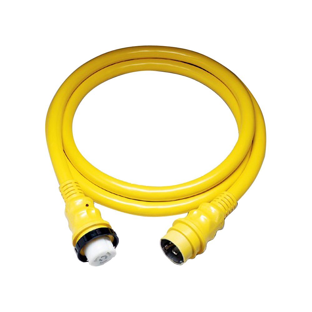 Marinco 50A 125V Shore Power Cable   50'   Yellow