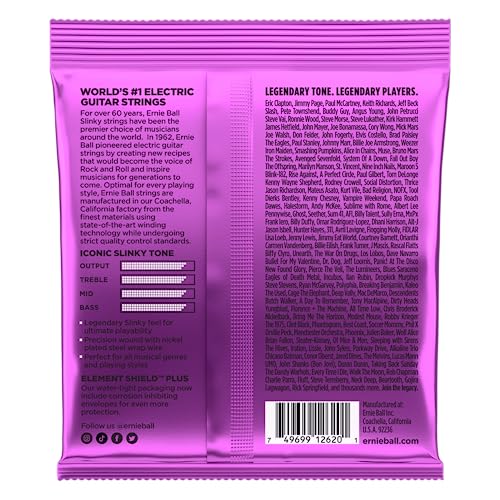 Ernie Ball 7-String Power Slinky Nickel Wound Electric Guitar Strings, 11-58 Gauge (P02620)