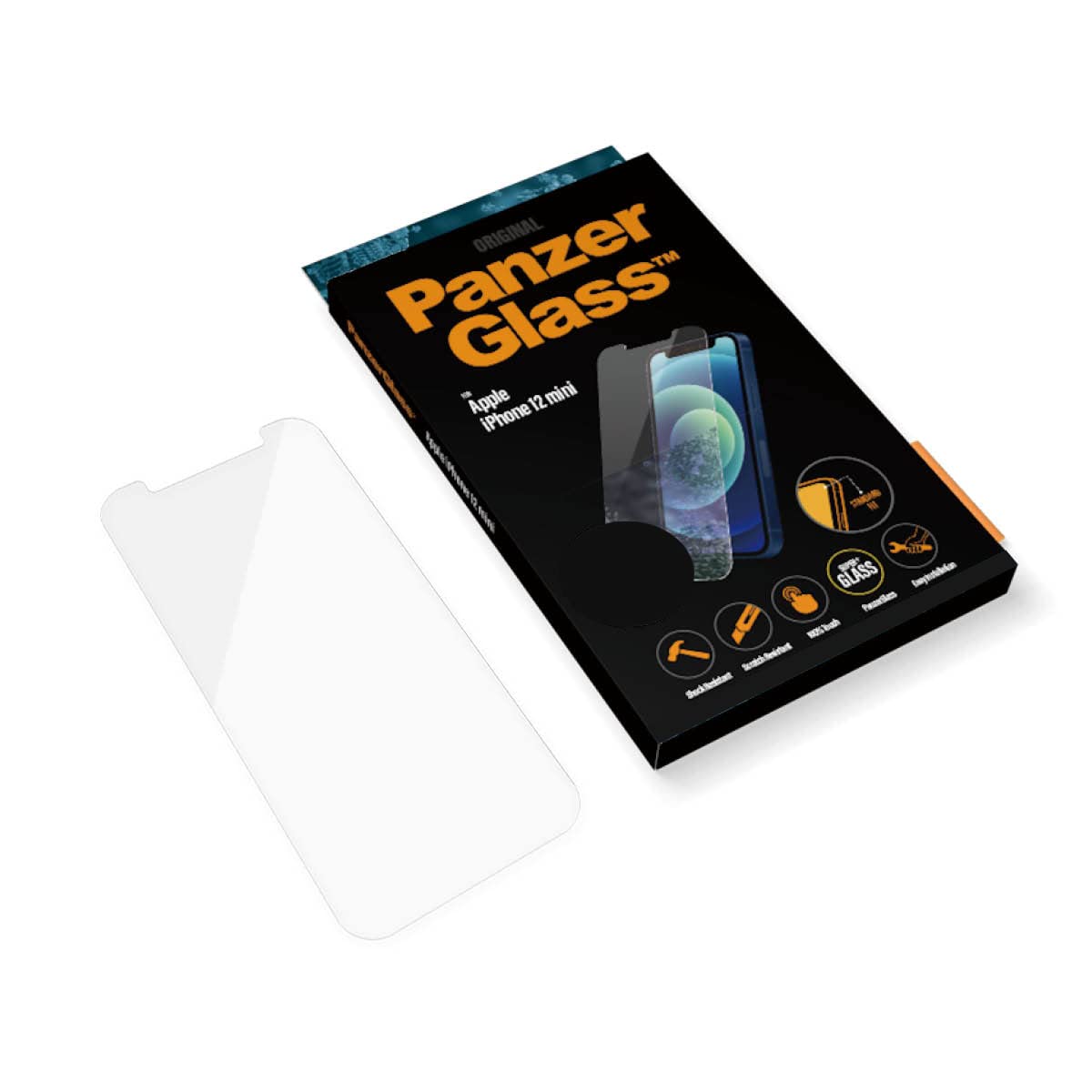 Panzerglass Glass Screen Protector For Apple Iphone 12 Mini   Scratch Resistant, Shock Absorbing, Screen Protector For Iphone 12