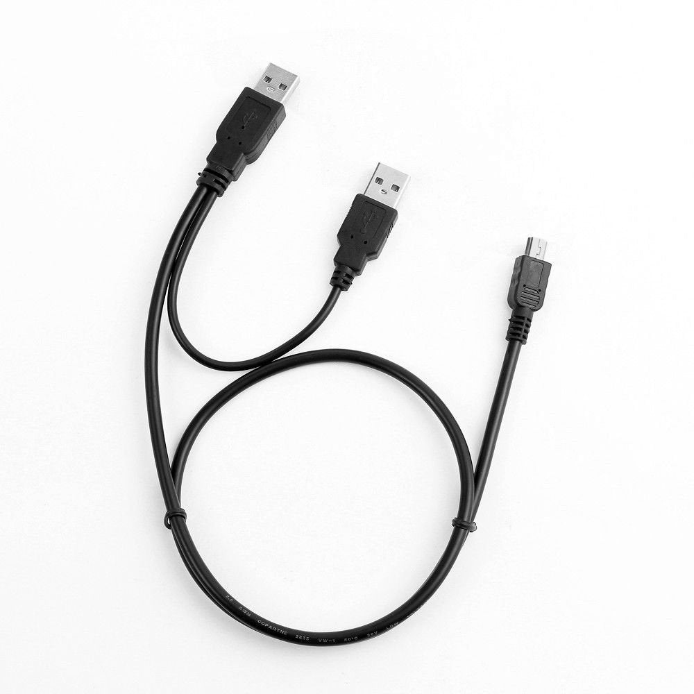 Maxllto Usb Y Charger Data Cable Cord For Emc Iomega Ego Usb 2.0 Portable Hard Drive Hdd