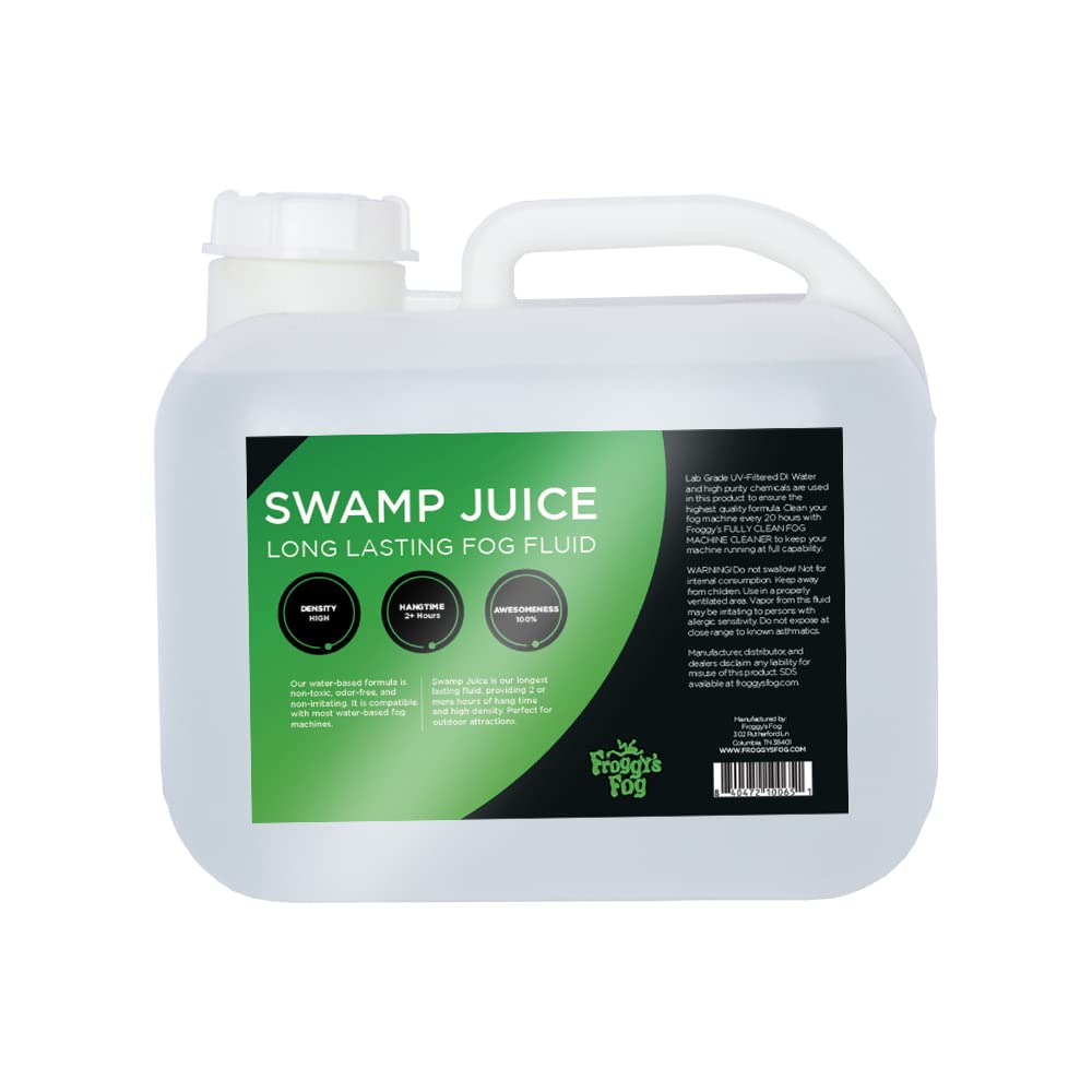 Froggys Fog   Swamp Juice   Ridiculously Long Lasting Fog Fluid   2 3 Hour Hand Time   2.5 Gallon Square   For Professional And