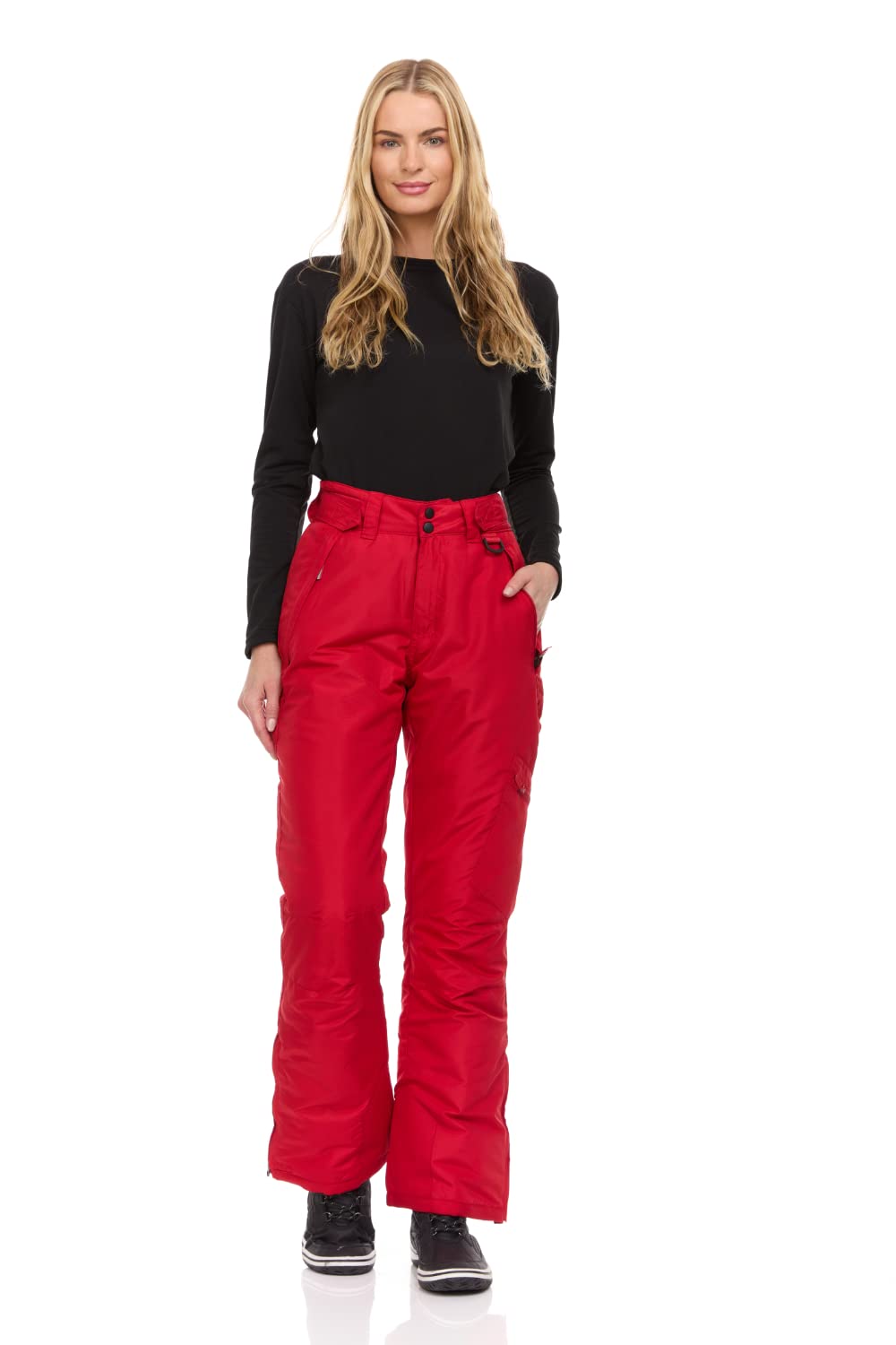 Arctic Quest Womens Insulated Ski  Snow Pants, Bold Red, Xl  