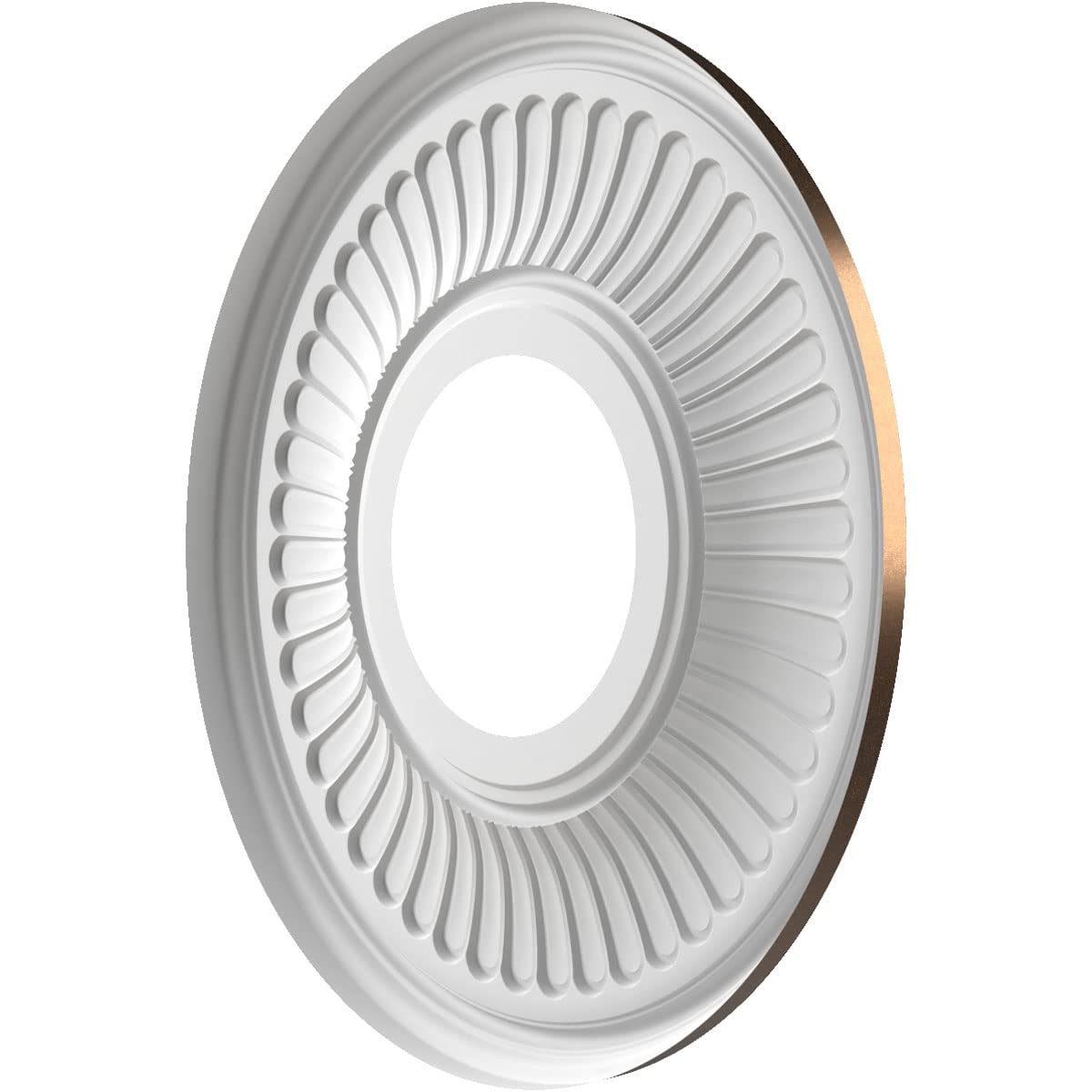Ekena Millwork Cmp10Becab Berkshire Thermoformed Pvc Ceiling Medallion (Fits Canopies Up To 4 1/2), 10Od X 3 1/2Id X 3/4P, Metal