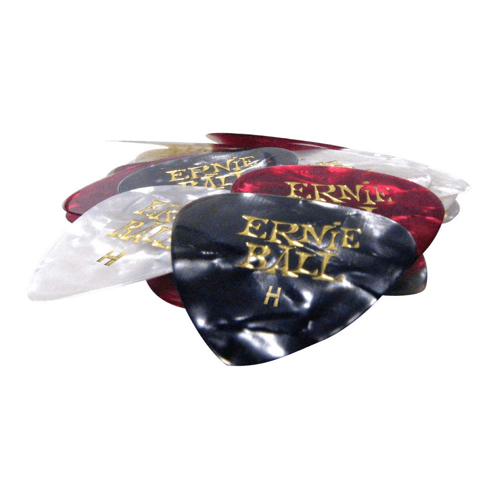 Ernie Ball Guitar Picks, Heavy, Assorted Colors, 24 Pack (P09168)