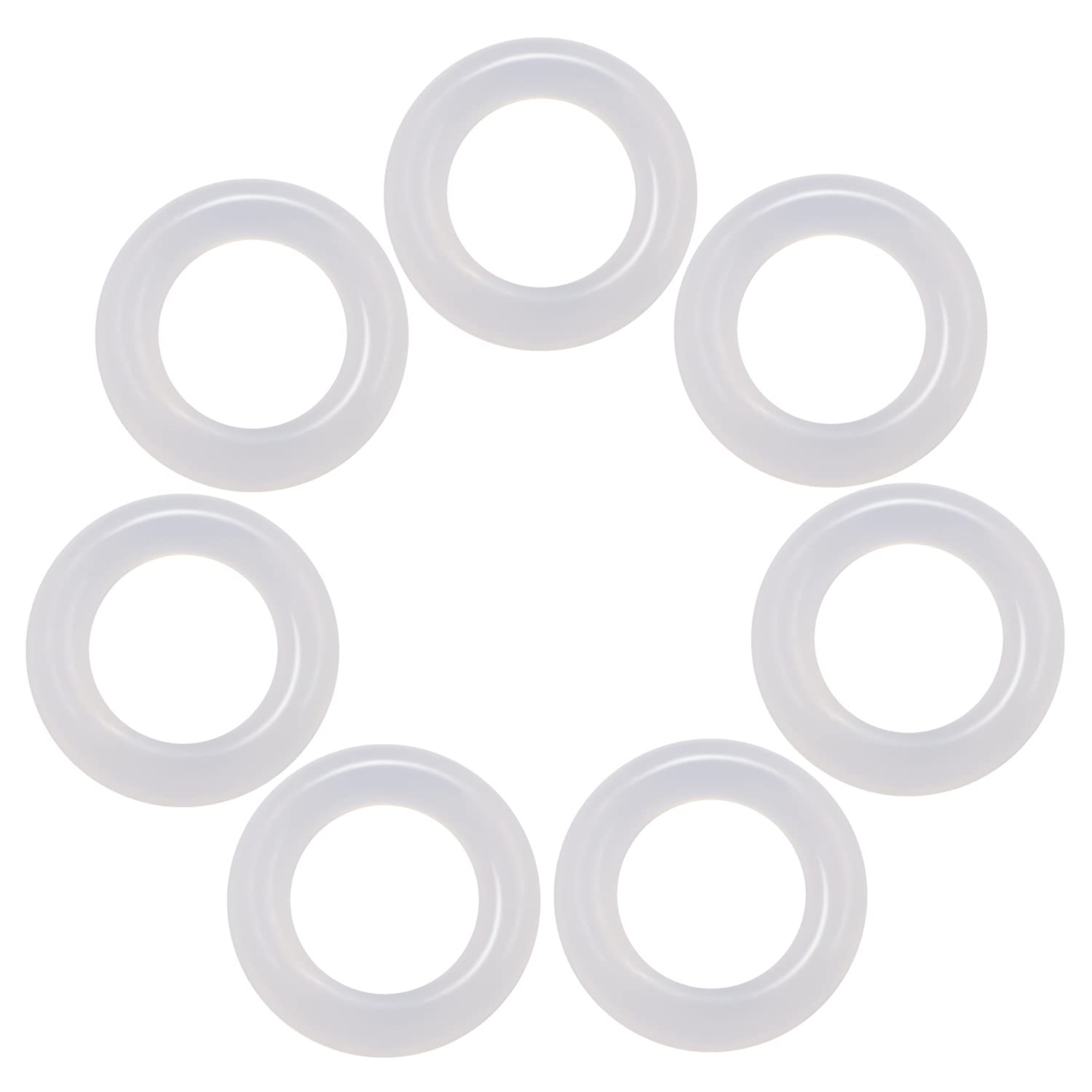 Threebulls 120Pcs Clear Rubber O Ring Keyboard, O Rings Keycaps, Switch Dampeners Keycap, For Cherry Mx Key Switch Keyboards Dampers,White