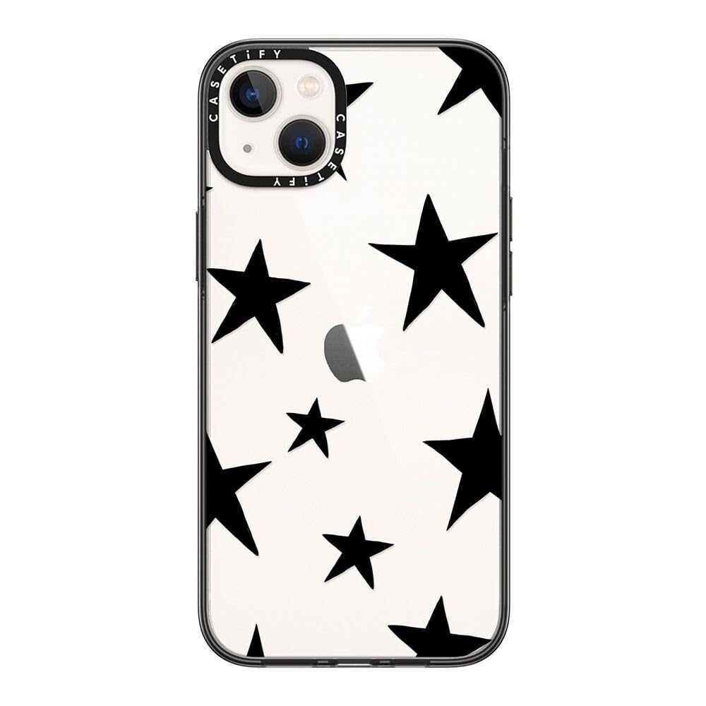 Casetify Compact Iphone 14 Plus Case [2X Military Grade Drop Tested / 4Ft Drop Protection]   Stars Black   Clear Black