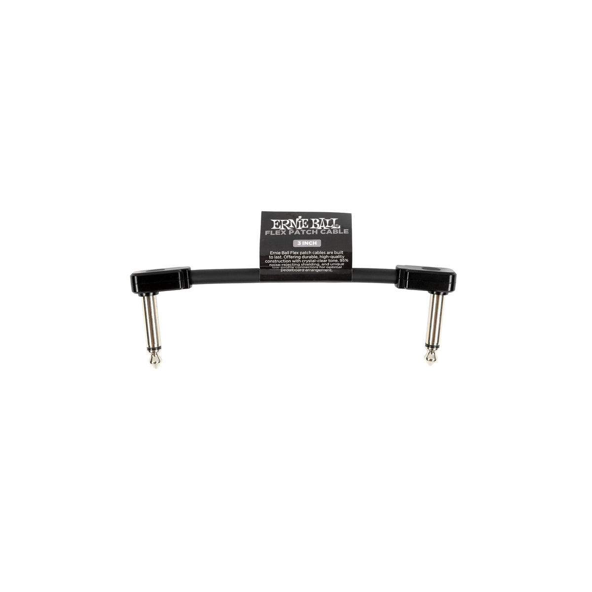 Ernie Ball Flex Patch Cable 3In   Black   Single