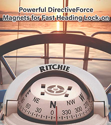 Ritchie Navigation Compass, Surface Mount, 2.75'' Dial, Wht.