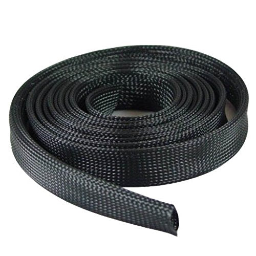 ACCL Expandable Braided Cable Sock Black 1/2'(12.7mm) x 100Ft (30.48m), 4 Pack
