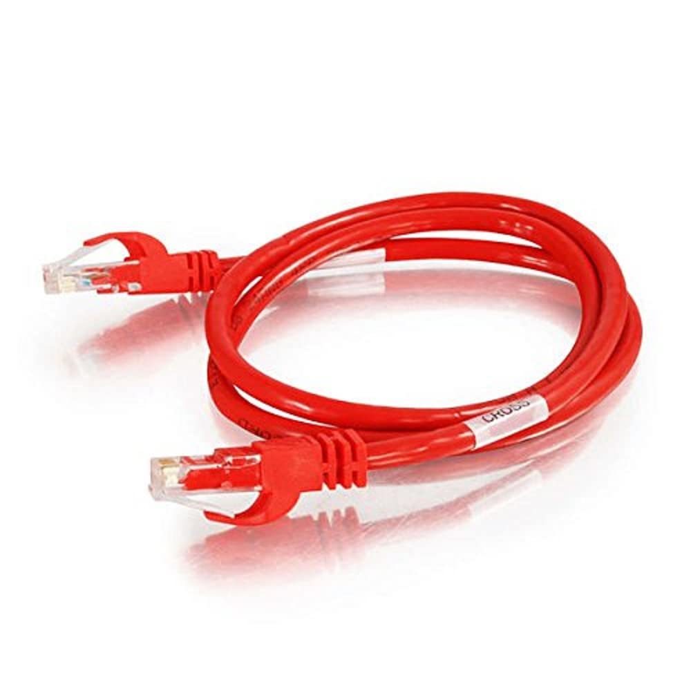 C2G 27861 Cat6 Crossover Cable   Snagless Unshielded Network Crossover Ethernet Cable, Red (3 Feet, 0.91 Meters)