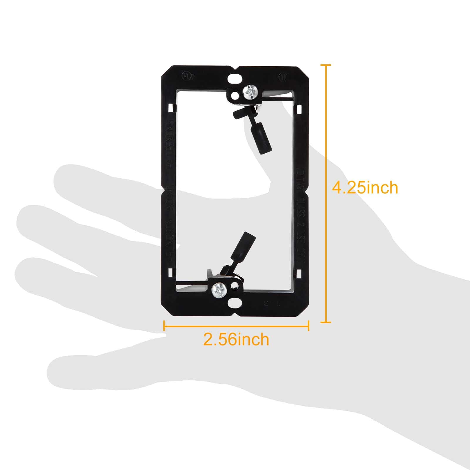 20 Pack Single Gang Low Voltage Mounting Bracket, Flush Mounting Wall Plate, Pass Through Wall Plates For Networking, Hdmi, Coax