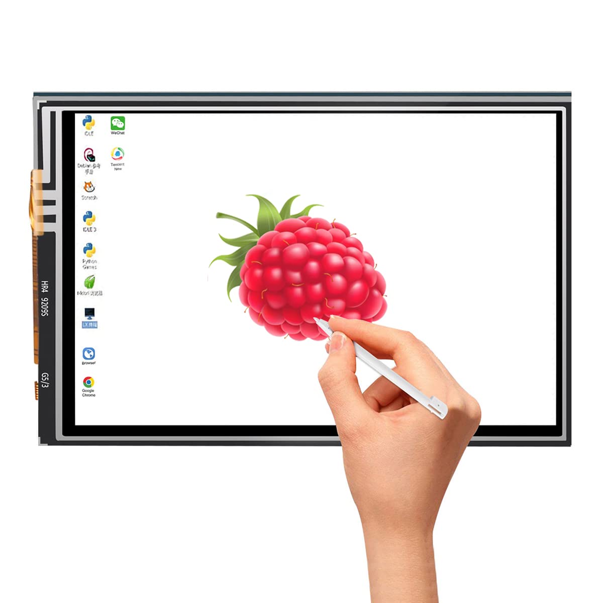 Dorhea For Raspberry Pi Display 3.5 Inch Tft Lcd Screen Kit, 3.5'' 480X320 Resolution Tft Touch Screen Moudle With Protective Case Touch Pen Heatsinks For Raspberry Pi 4 3 B+,Pi 3 B, Pi 2, Pi Zero