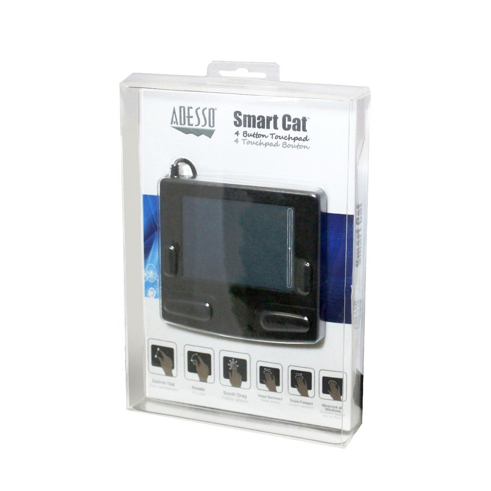 Adesso Smart Cat, 4 Button Glidepoint Usb Touchpad (Gp 410Ub),Black