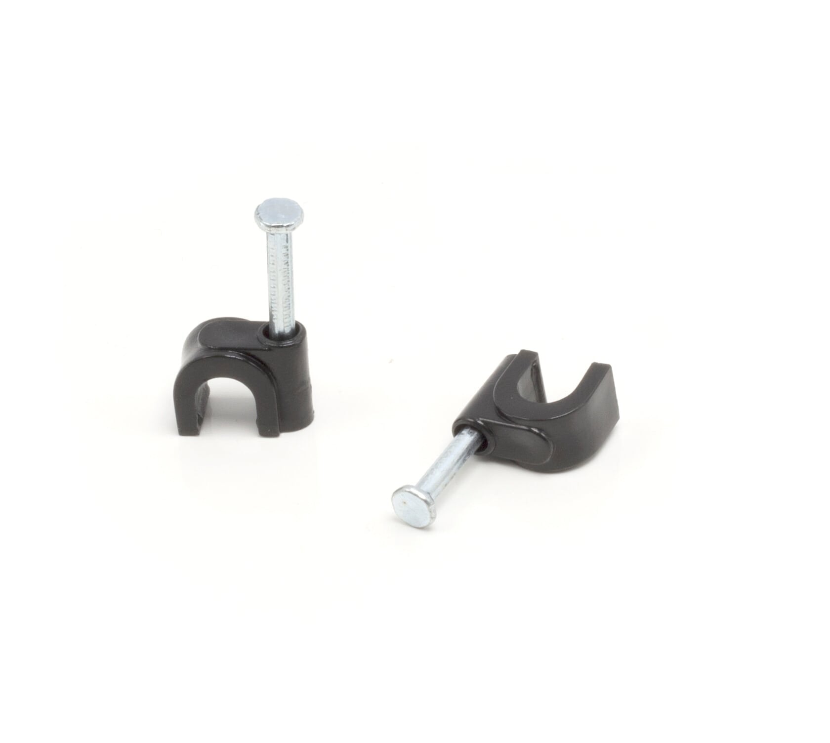 The Cimple Co Single, Cat6, Electrical Wire, Coaxial Cable, 1/4 In (6 Mm) Nail Clip And Fastener, Black (50 Pieces Per Bag)
