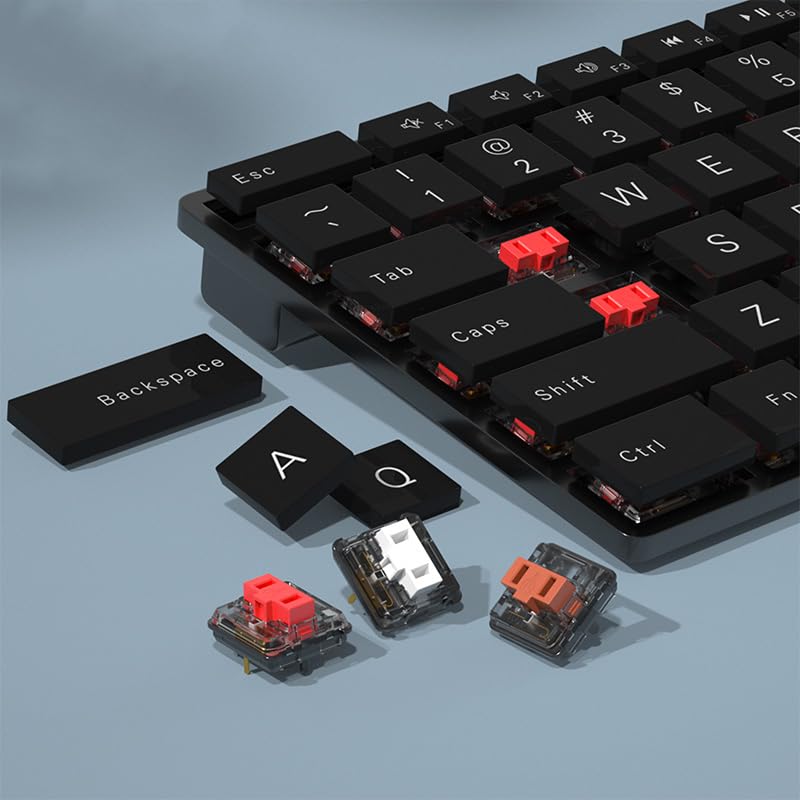 Draoza Kailh Choc Low Profile Switch Lined Switch 5 Pin Switches 1350 Chocolate For Mechanical Gaming Keyboard Switch(Red,20Pcs)