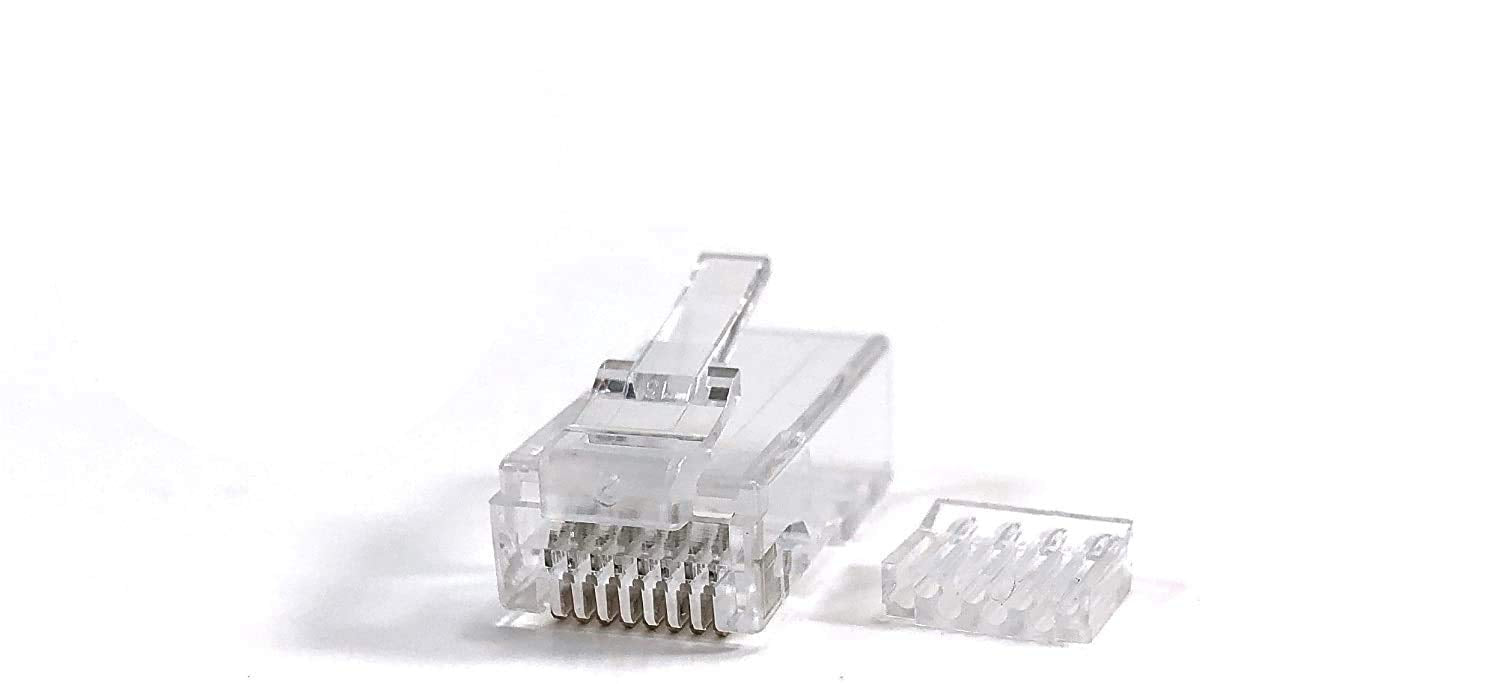 Micro Connectors, Inc. 100 Pack Cat6 Rj45 Modular Connector Plugs With Load Bar (C20 088L6 100)