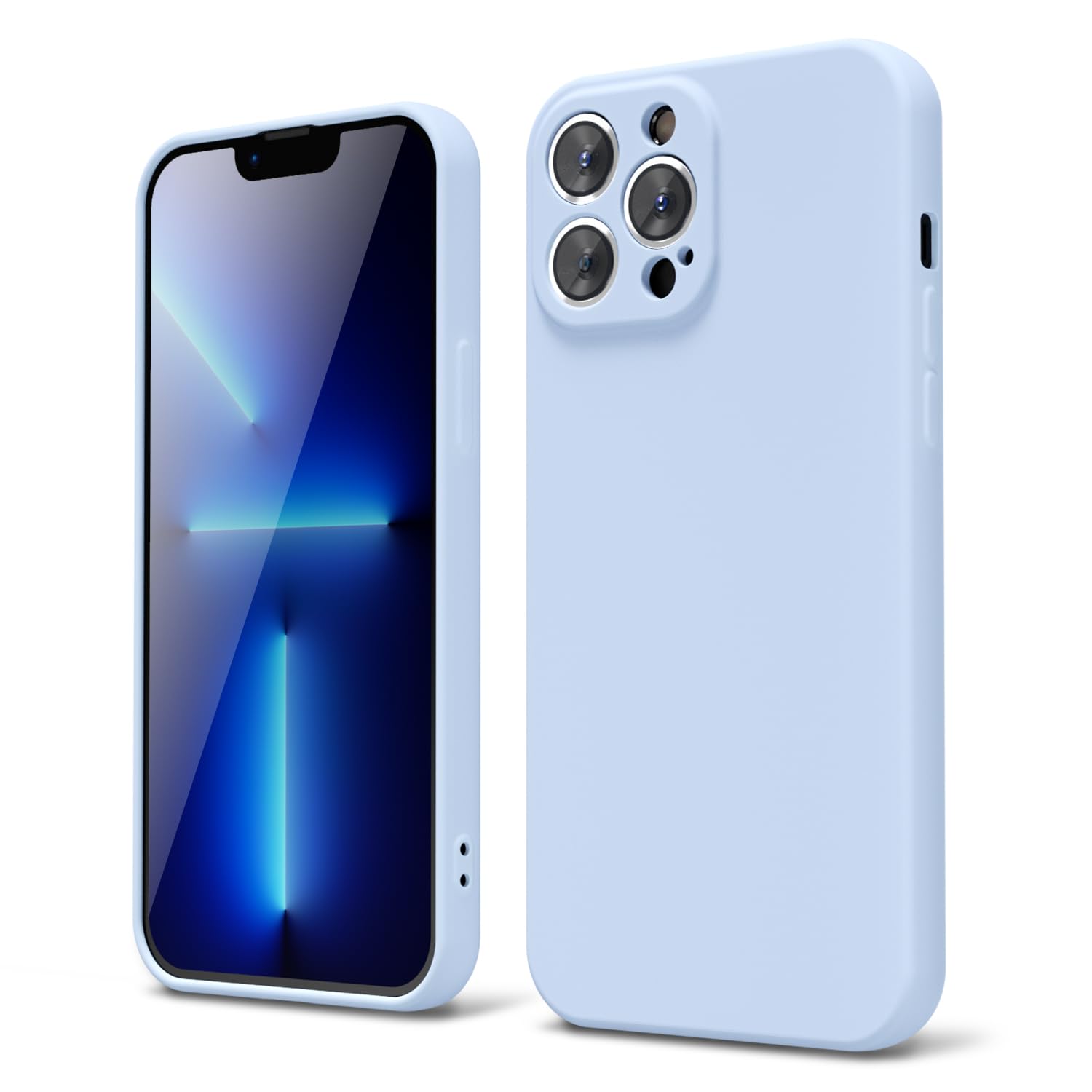 Oakxco For Iphone 13 Pro Max Phone Case Liquid Silicone, Thin Slim Soft Rubber Tpu Plain Smooth Gel Cover For Women Girl Aesthet