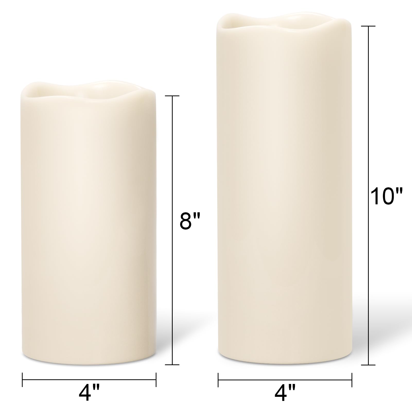 Wondise Solar Powered Flameless Candles Ip65 Outdoor Waterproof Rechargeable Led Candles Battery Operated Dusk To Dawn Plastic F