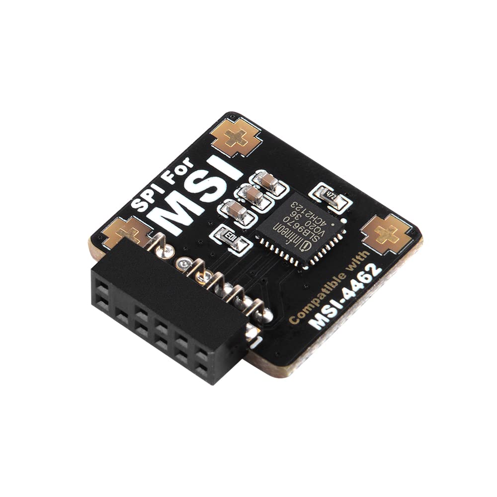 Newhail Tpm2.0 Module Tpm Spi 12Pin Module With Infineon Slb 9670 For Msi Motherboard Compatible With Tpm2.0(Ms 4462)