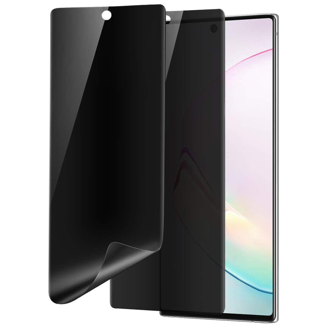 Galaxy Note 20 Ultra 5G Privacy Screen Protector, Case Friendly, Support In Screen Unlock, Full Adhesive Soft Film [2 Pack], 2 W