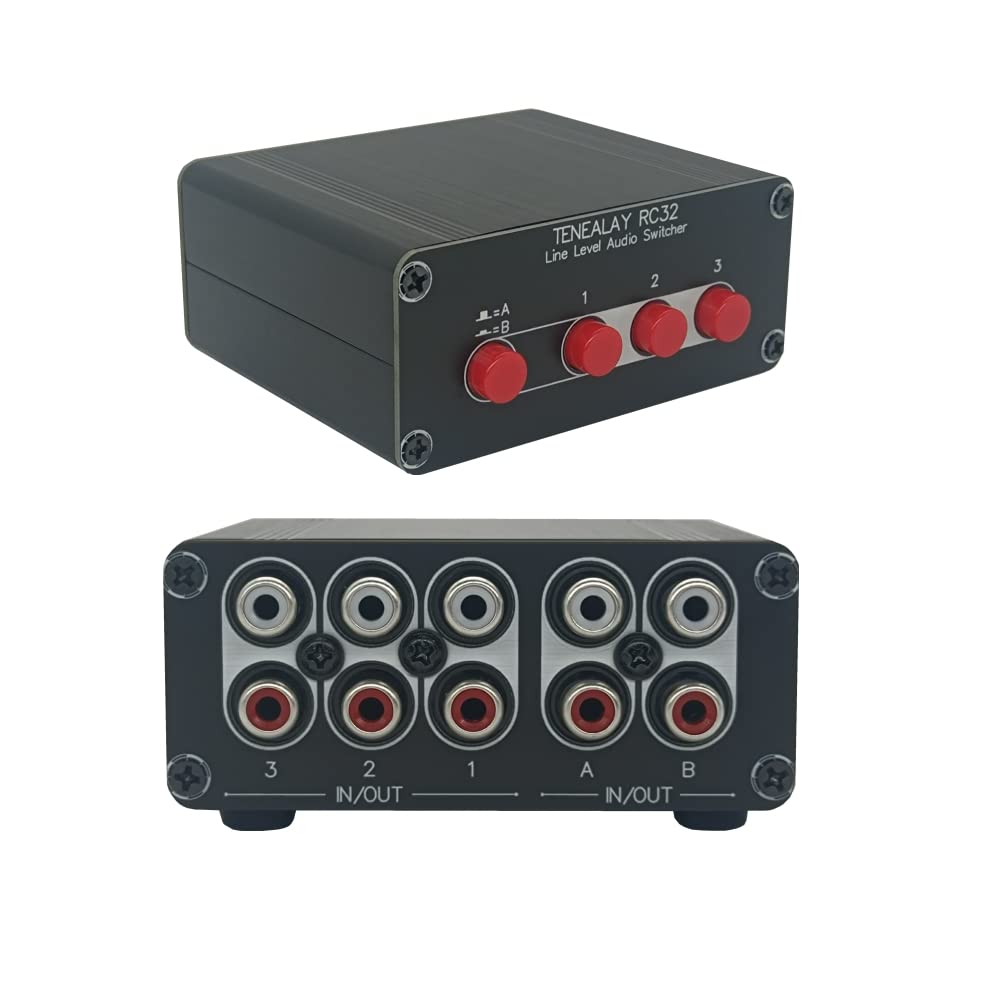 3 In 2 Out Rca Stereo Audio Switch Input Signal Source Switcher Selector Splitter Box  Rc32
