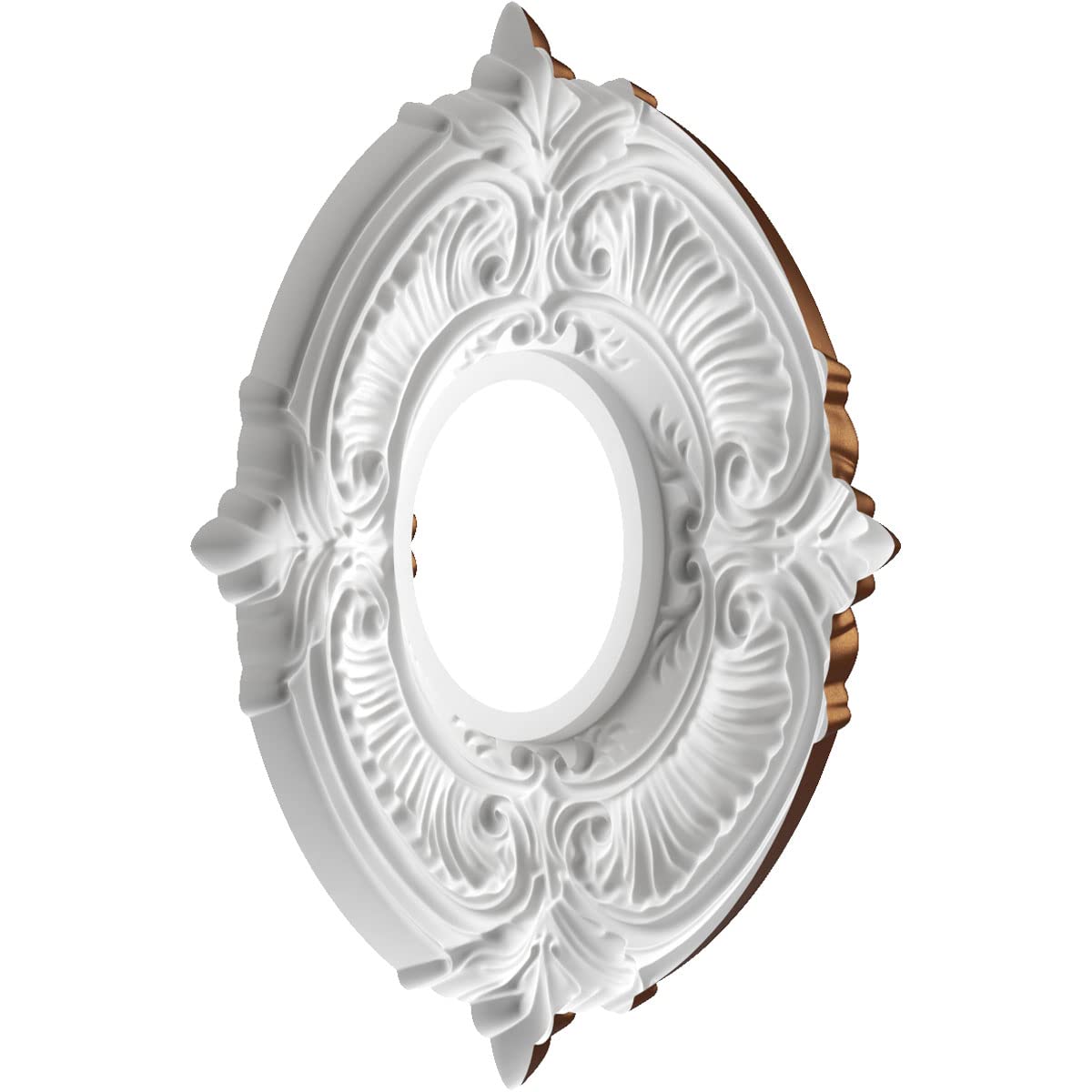 Ekena Millwork Cmp10Atcdc Attica Thermoformed Pvc Ceiling Medallion (Fits Canopies Up To 4 1/8), 10Od X 3 1/2Id X 3/4P, Metallic