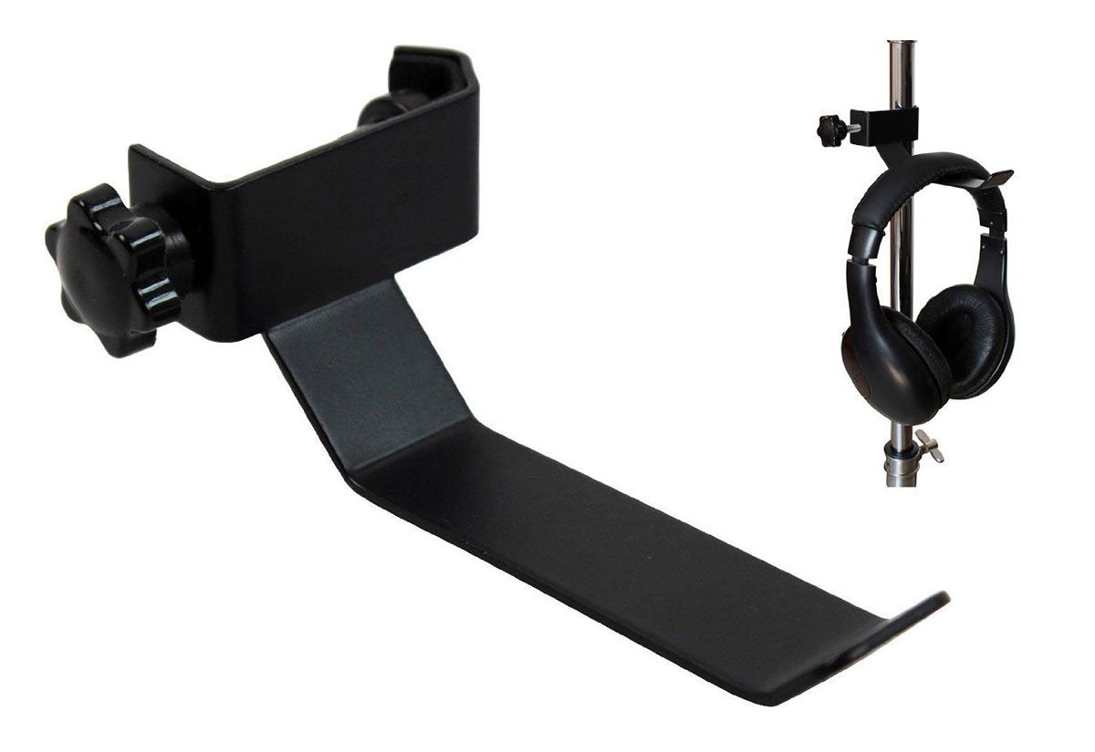 Ytykinoy Black Headphone Headset Tambourine Holder Hanger Clip Stand For Microphone/Musical Stand