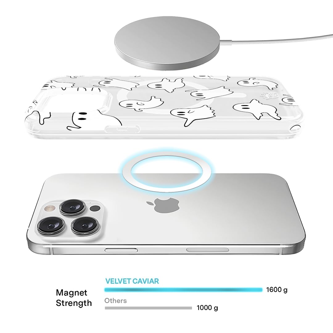 VELVET CAVIAR for iPhone 15 Pro Case Halloween Ghost   Compatible with MagSafe   10ft Drop Tested   Cute Fall Theme