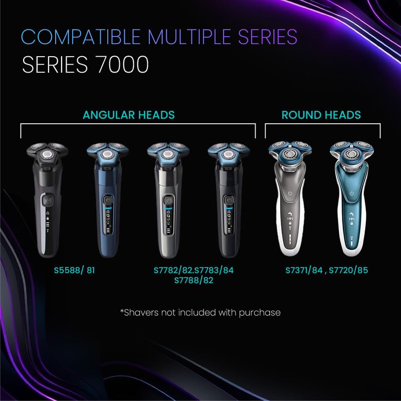 Golden Lotus Creations Sh70/71 Replacement Heads Blades Compatible With Philips Norelco Series 7000 Electric Shavers Sh70 Sh71 D