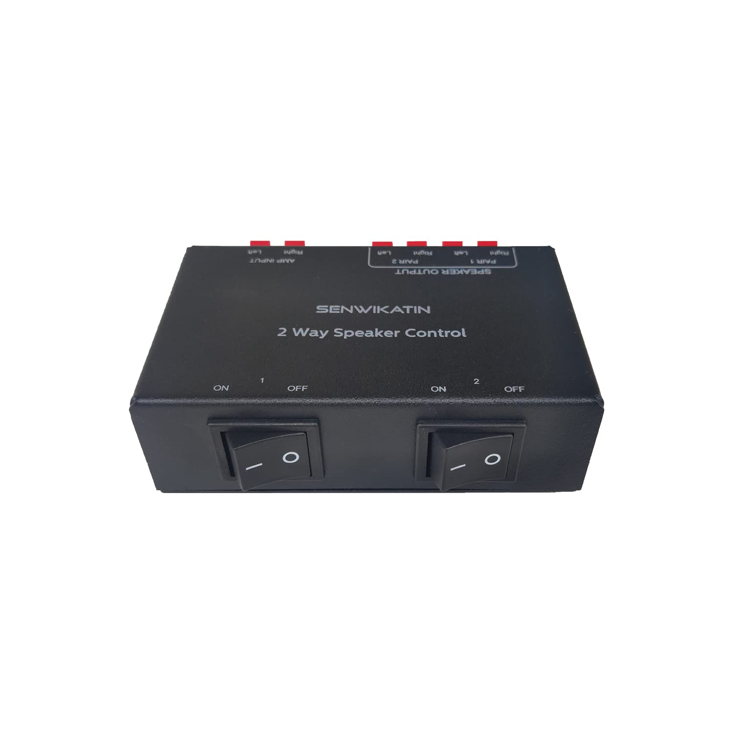 Senwikatin 2 Way Speaker Selector, Passive 2 Zone Distribution Box 150W / Channel With Impedance Protection, Spring Clip Connect