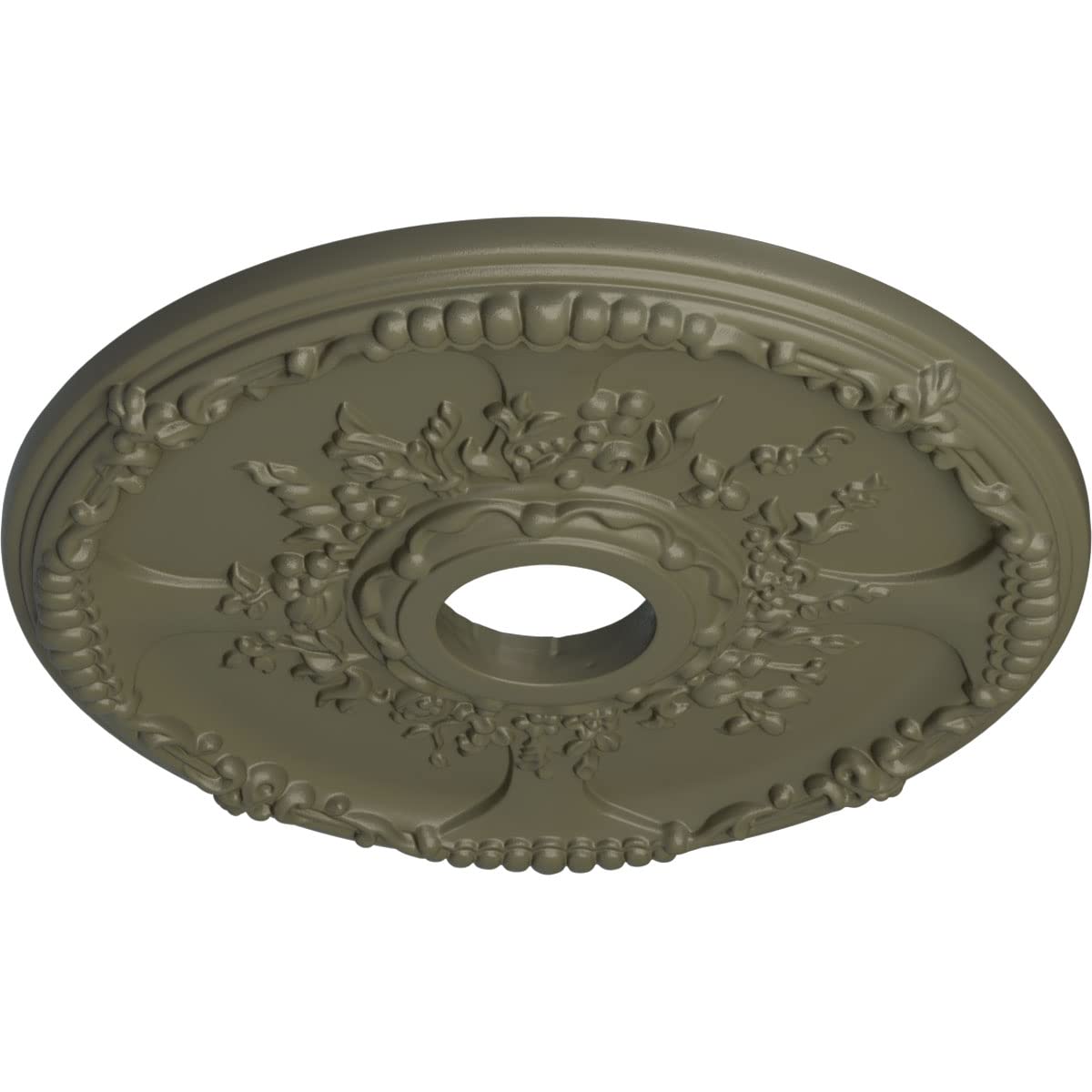 Ekena Millwork Cm18Sessf Antioch Ceiling Medallion, 18''Od X 3 1/2''Id X 1 3/8''P, Hand Painted Spartan Stone
