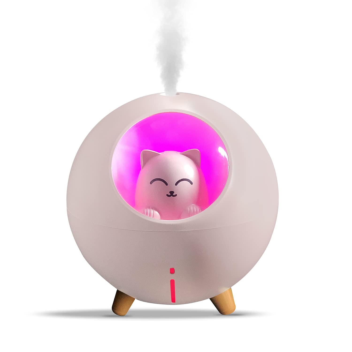 Upgraded Ultrasonic Ultra Quiet 220Ml Usb Cute Cool Mist Mini Humidifier, For Kids Baby Nursery Bedroom, 7 Color Lights 2 Mist M