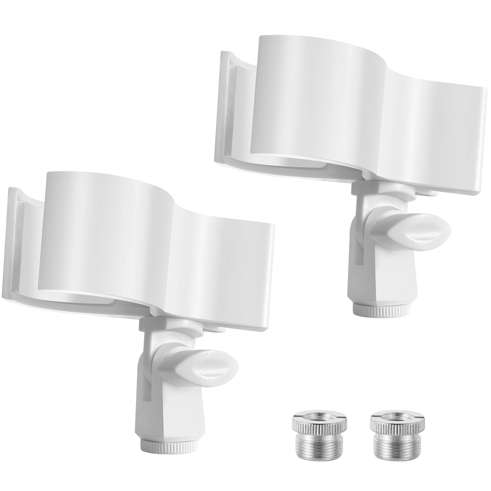 BILIONE 2 Pcs Versatile Microphone Holder, Adjustable Mic Clip for Microphones with Outer Diameter Between 32mm and 60mm, with 5