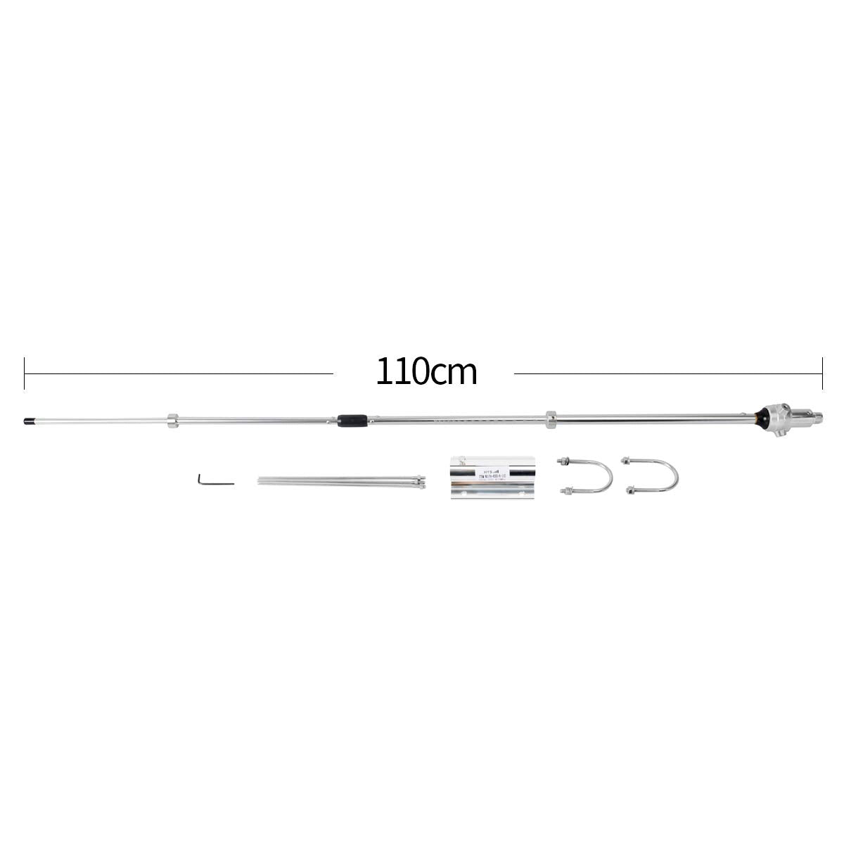 Hys Uhf Base Antenna, 390 470Mhz 43.3Inches Outdoor Variable Frequency Antenna For Icom Midland Yaesu Kenwood Mobile Radio Trans