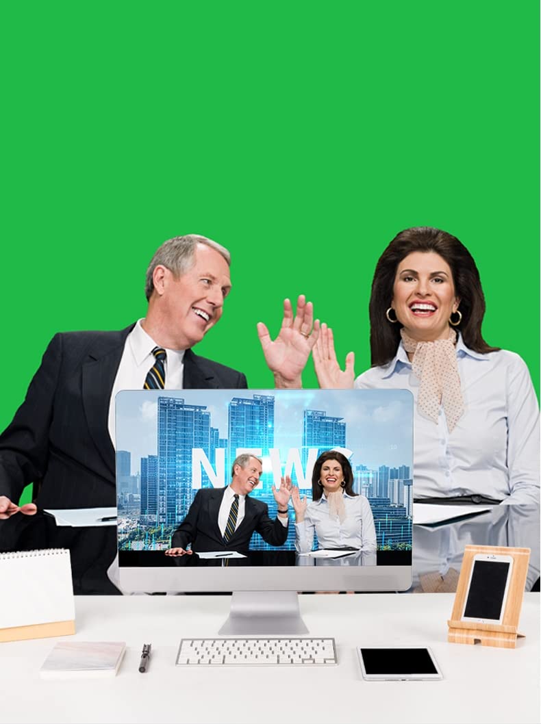 Portable Green Screen Backdrop, Collapsible Webcam Background, Green Screen Chroma Key For Video Chats, Zoom, Online Video Meeti