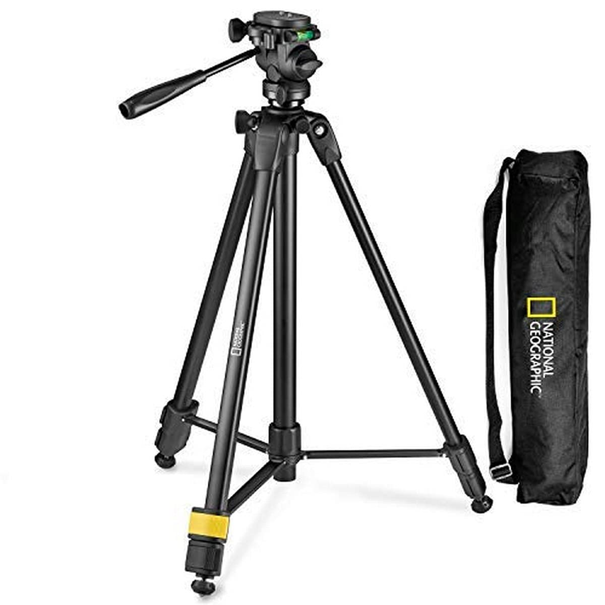 National Geographic Photo Tripod Kit With Monopod, Carrying Bag, 3 Way Head, Quick Release, 3 Section Legs Lever Locks, Geared C