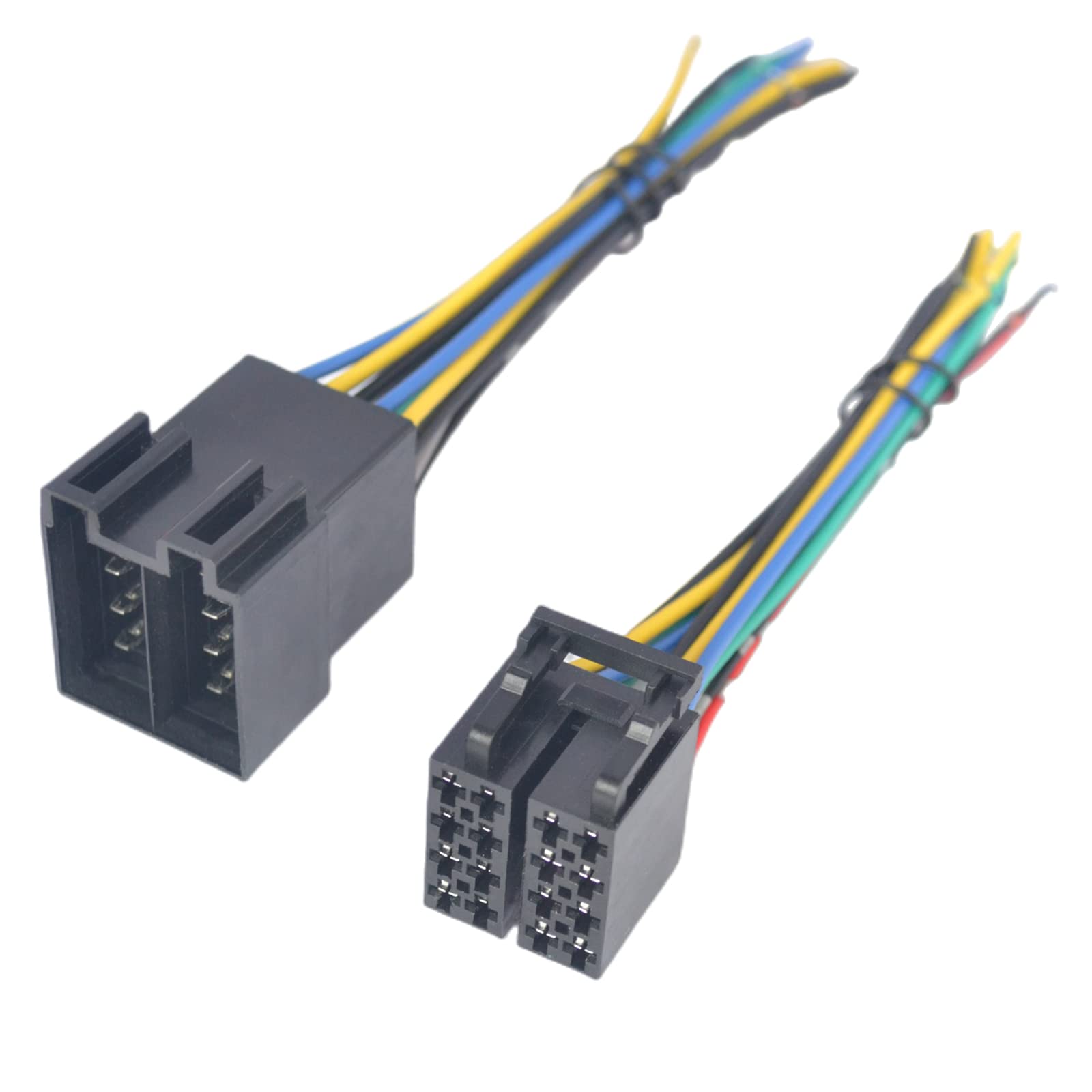 16 Pin Male Female Radio Iso Wire Harness Adapter For Peterbilt Freightliner International Semi Truck Volvo Sterling Mack Kenwor